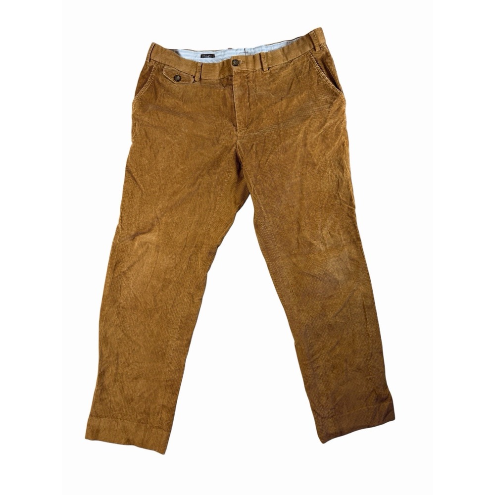 J McLaughlin Mens 36 Brown Corduroy Pants Straight Leg Classic Preppy Chino